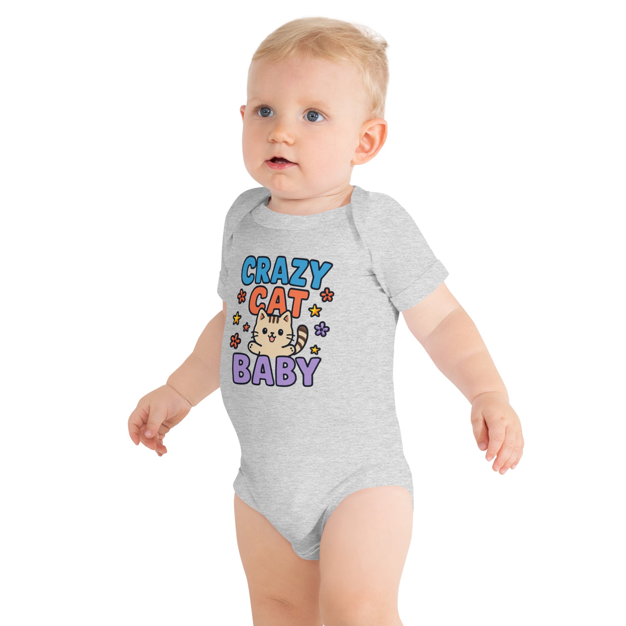 Crazy Cat Baby Onesie