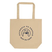 Allergic To People Not To Cats Tote Bag