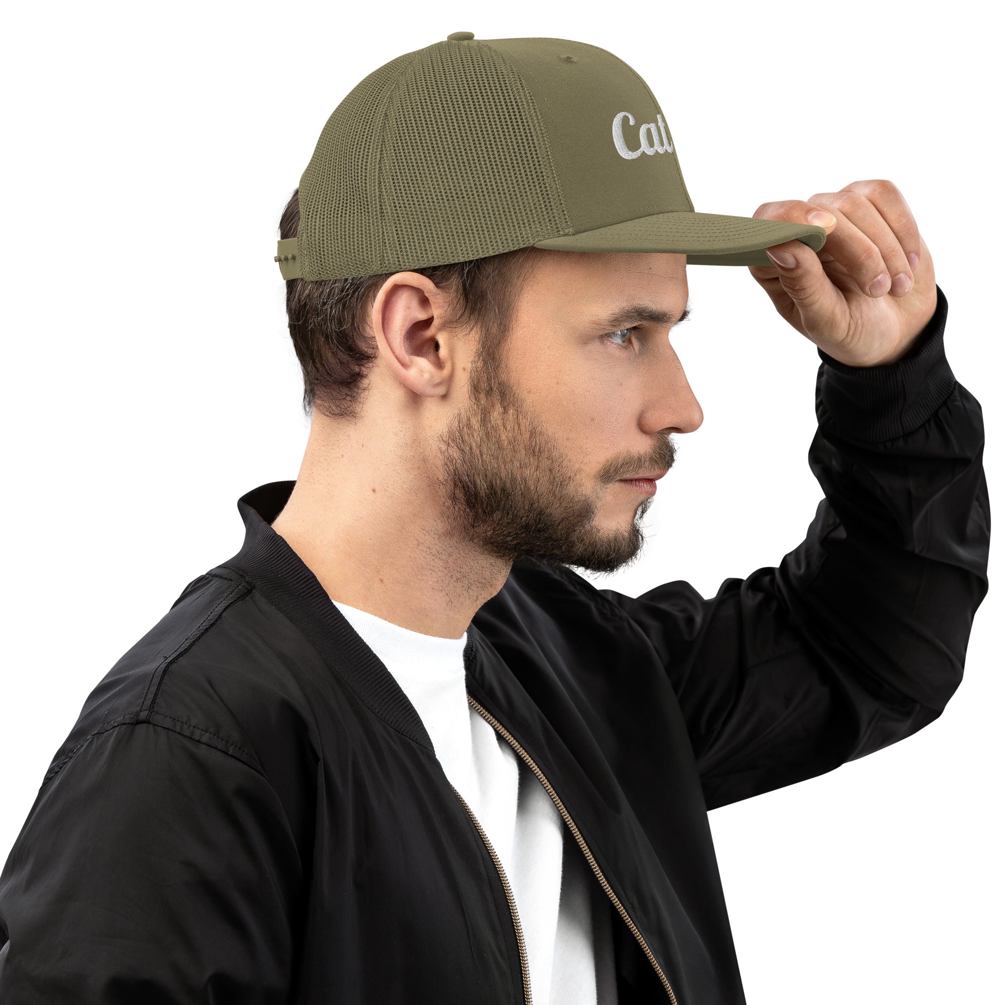 Cat Dad Script Snapback Trucker Hat