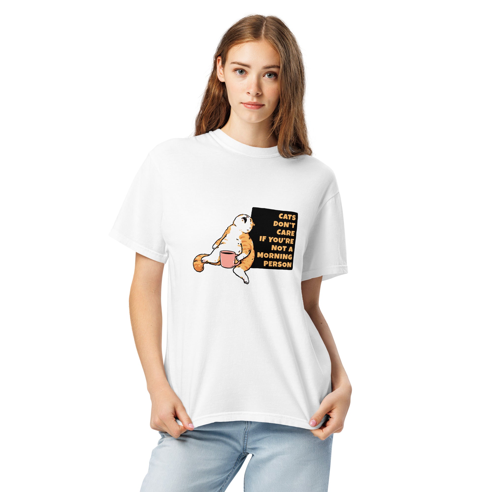 Cats Don't Care If You're Not A Morning Person T-Shirt