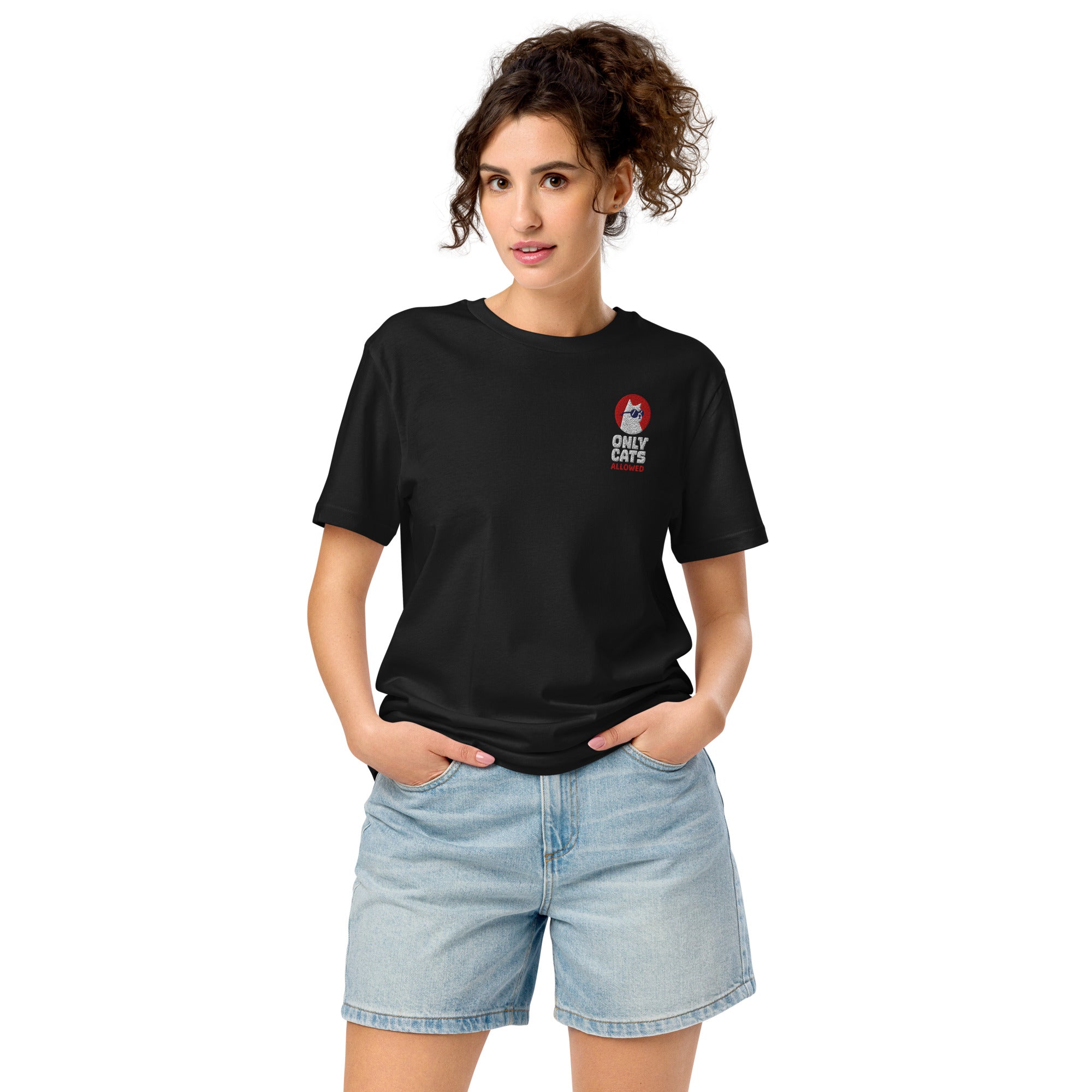 Only Cats Allowed Embroidered Logo T-Shirt