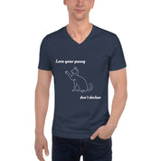 Love Your Pussy Unisex V-Neck T-Shirt [Proceeds go to The Paw Project]