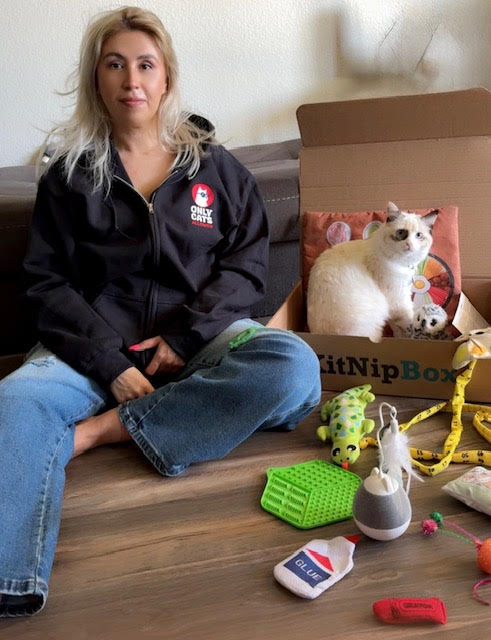 Only Cats Allowed Embroidered Logo Zip-Up Hoodie